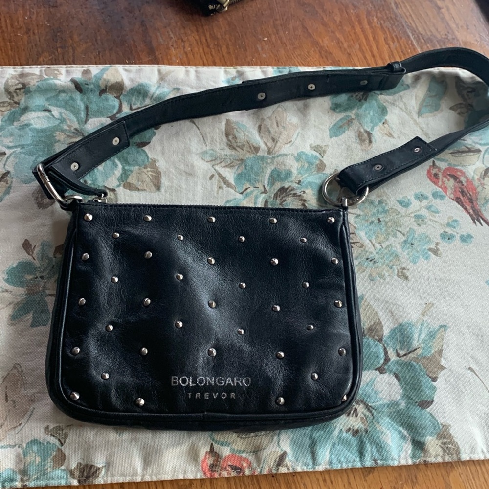 Bolongaro TREVOR Leather studded Shoulder Bag